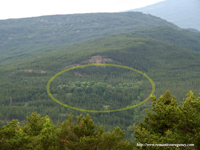 MANCHA VERDE CLARO QUE DELATA LA UBICACIN DE YOSA. TOMADA BAJANDO DE BERGOSA